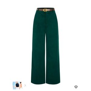 NWT corduroy middle waist pants with belt